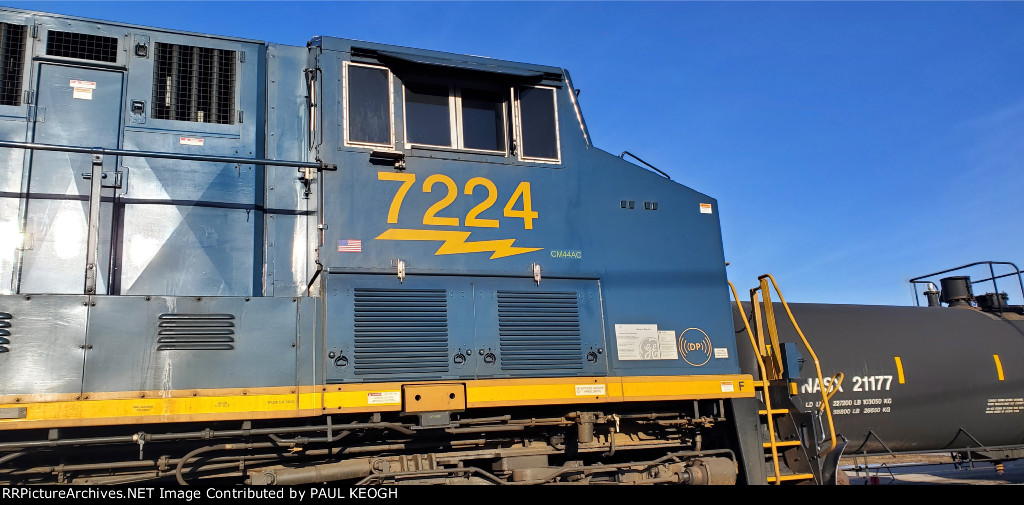 Up Close Side Shot of the Cab of CSX 7224.